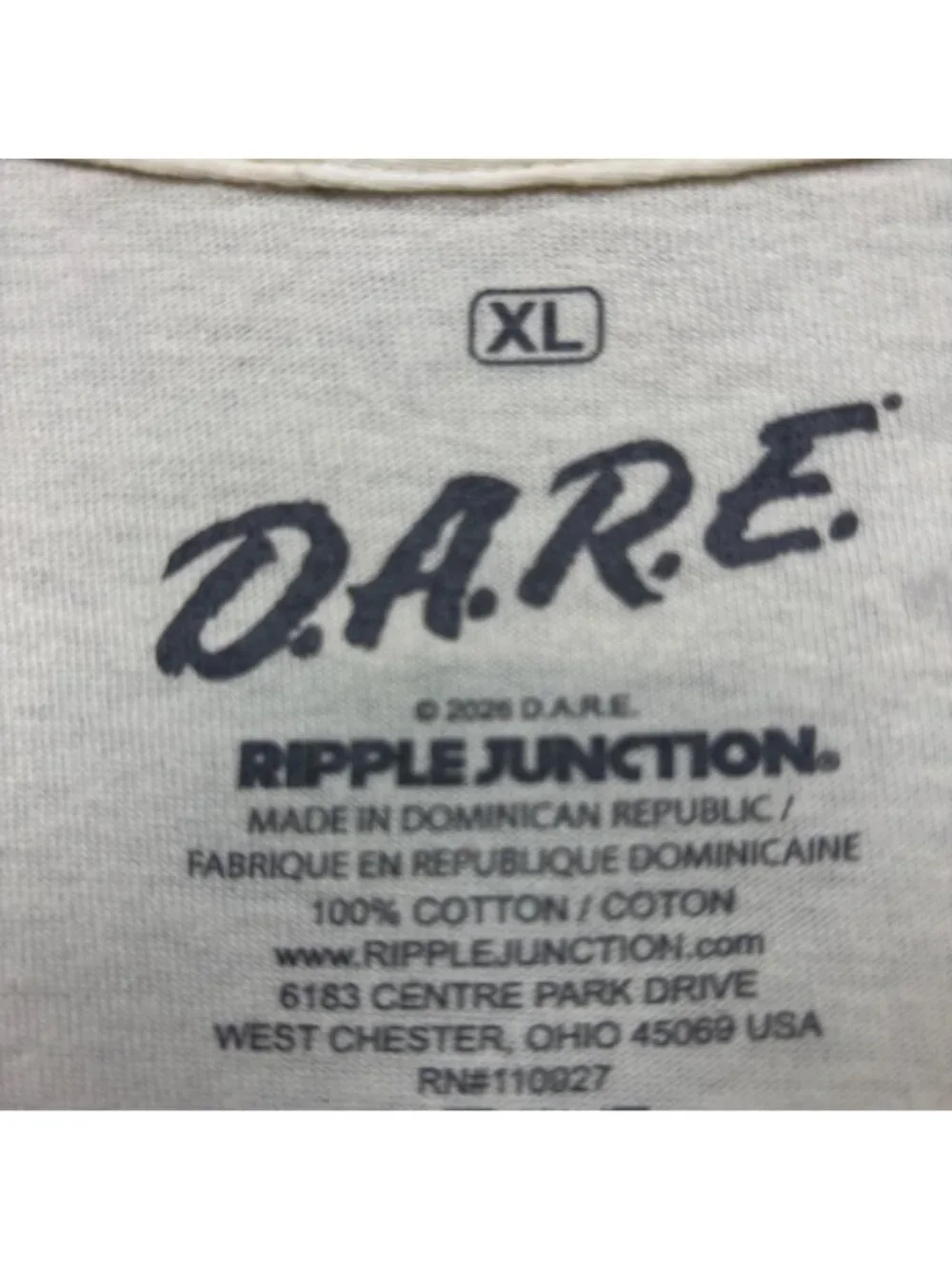 D.A.R.E. Just Say No Too Cool To Be A Fool T-Shirt Size Extra Large - Picture 4 of 5